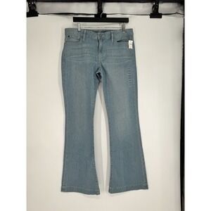 Gap Long & Lean Jeans Womens 30 30x32 Light Wash Flared Mid Rise Flare Bootcut